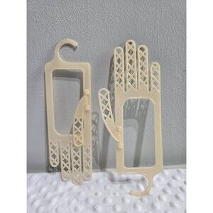 Handiform 1950's Gloves Dryer Solid Peach Plastic Glove Mold MCM Vintage Set
